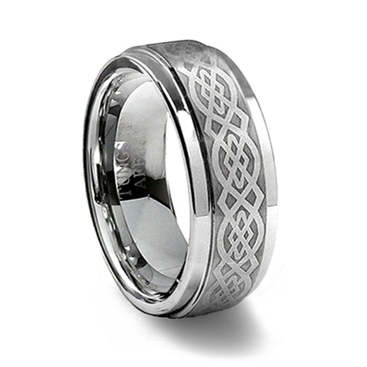 Brushed Tungsten Carbide Celtic Ring | Tungsten Affinity